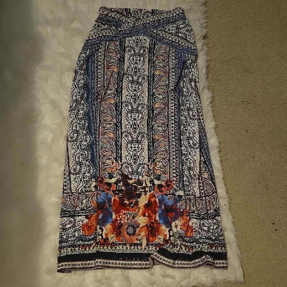 Elegant Multicolor Maxi Skirt